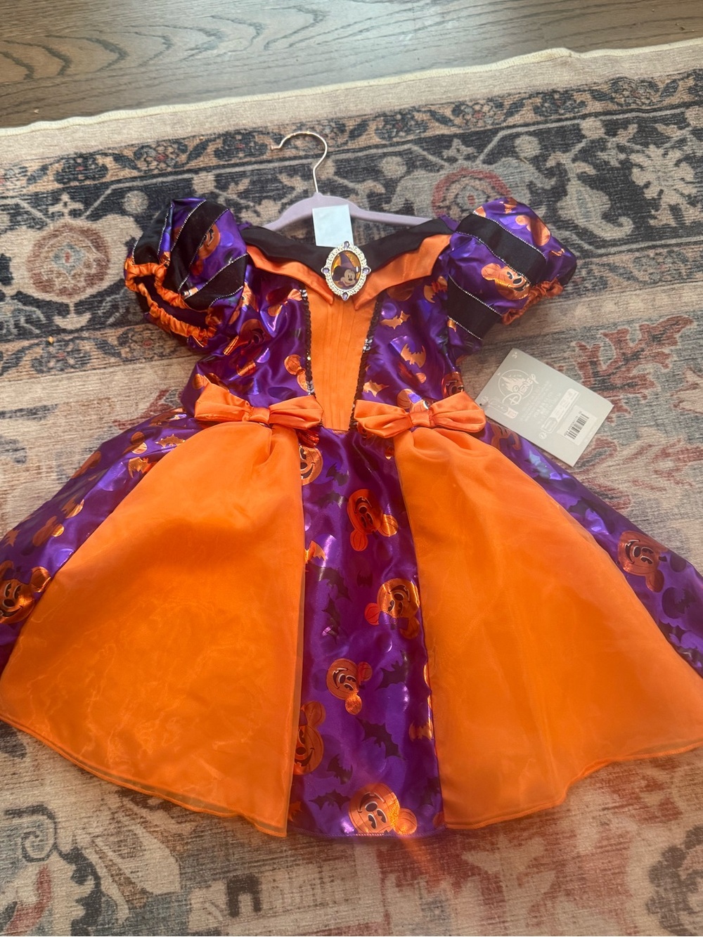 NWT Disney Minnie Purple and Orange Halloween Pumpkin Princess Dress 2T